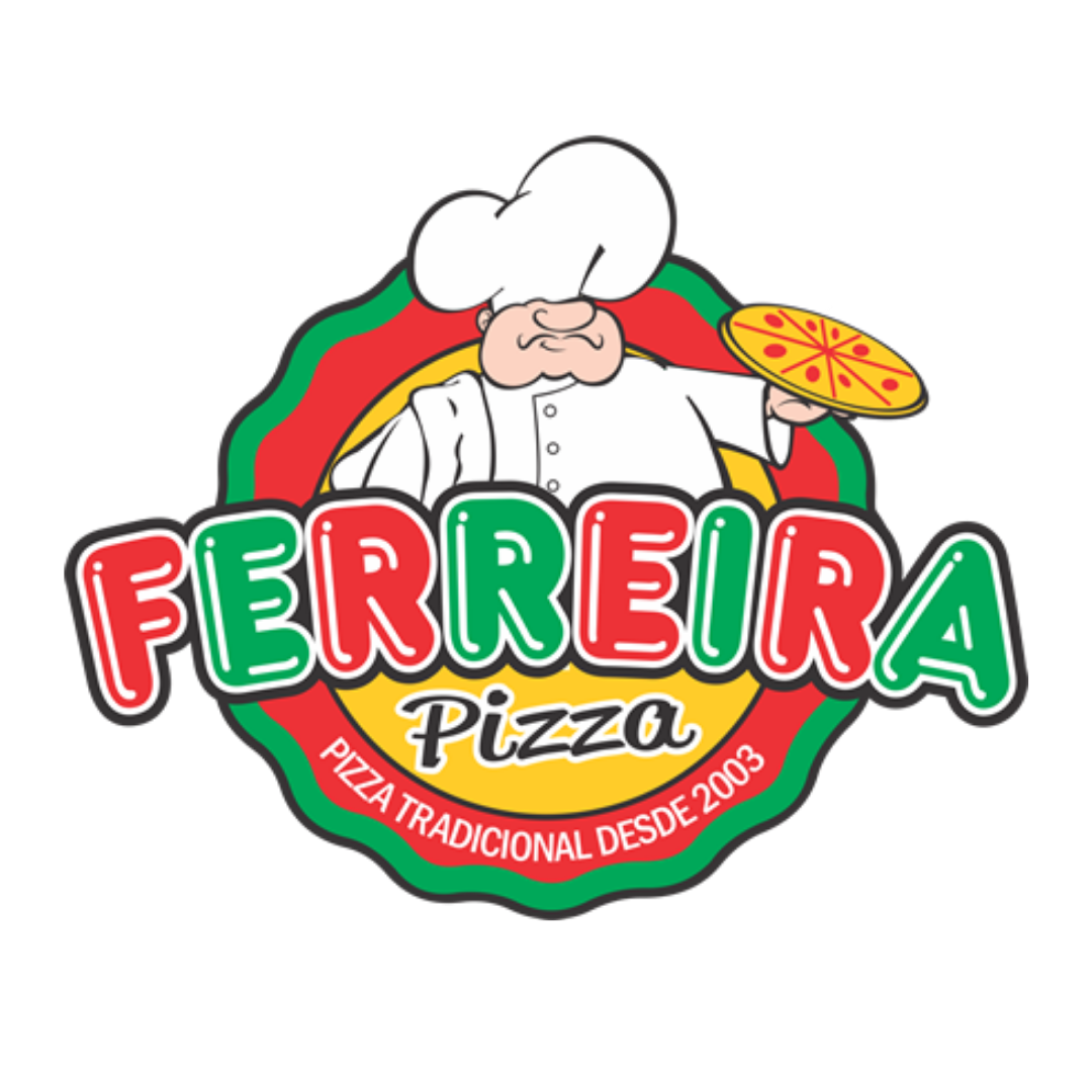 Logotipo oficial da Ferreira Pizza em destaque
